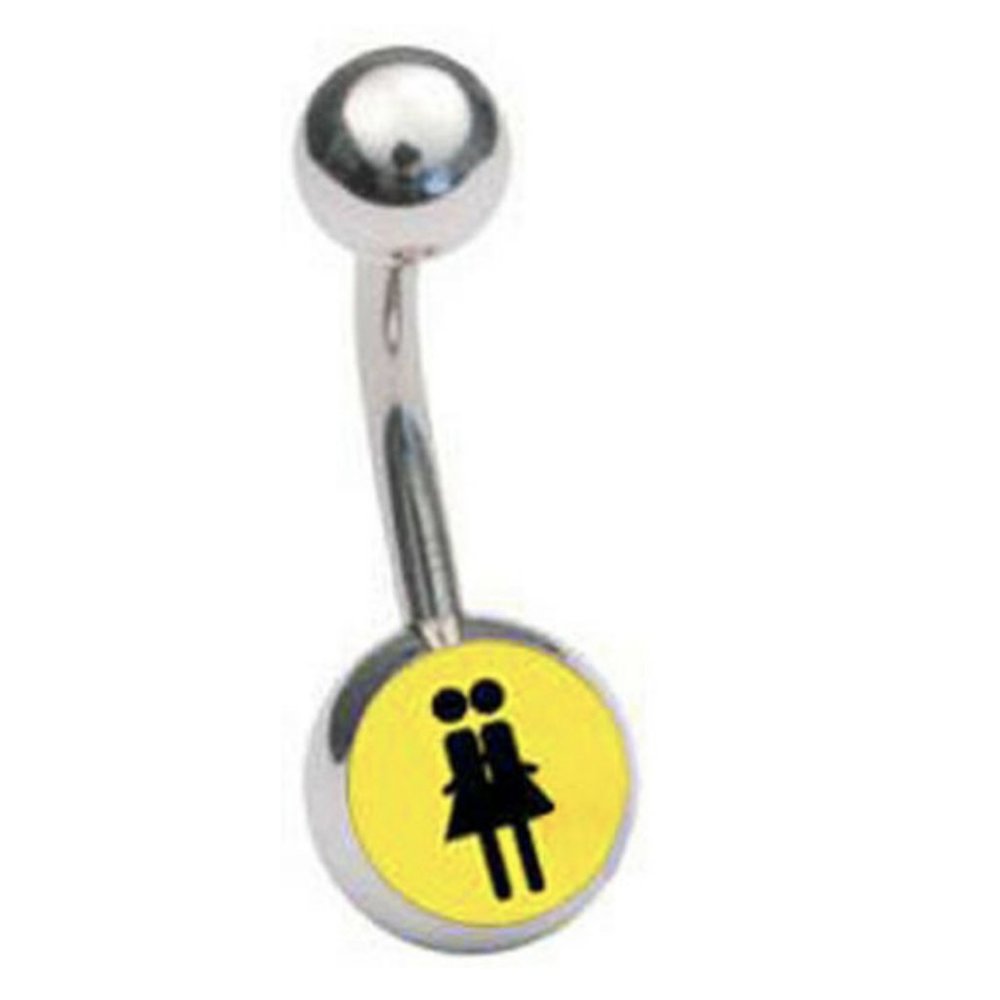 Pride Shack - Double Girl Logo Navel Belly Ring (Lesbian Pride Body Jewelry)